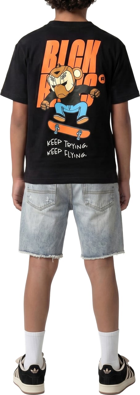 Black Bananas KIDS KEEP FLYING T-SHIRT Zwart