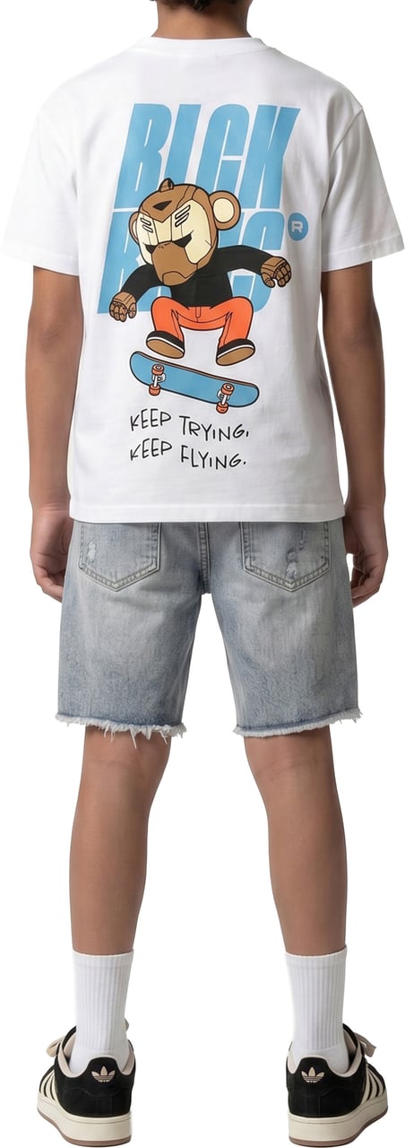 Black Bananas KIDS KEEP FLYING T-SHIRT Wit