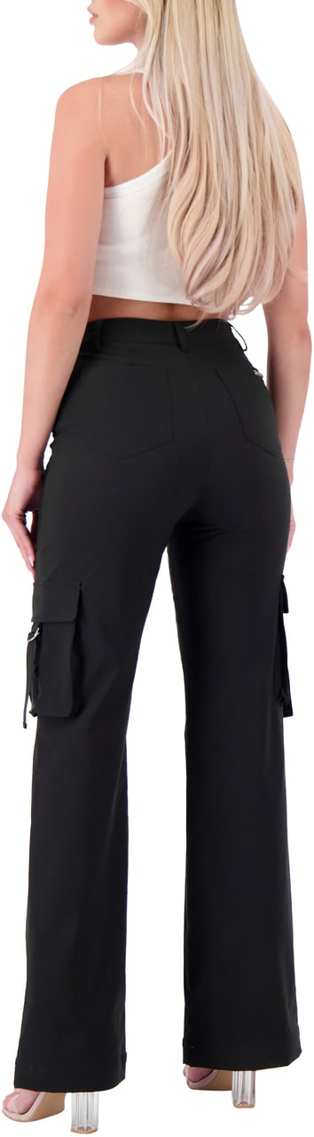 Black Bananas Belted Cargo Pants Zwart