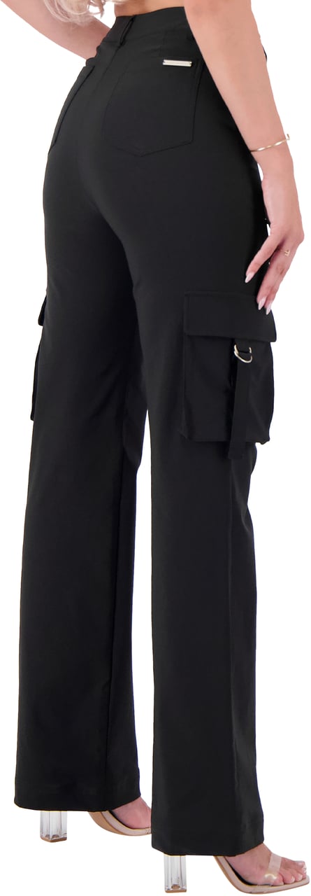 Black Bananas Belted Cargo Pants Zwart