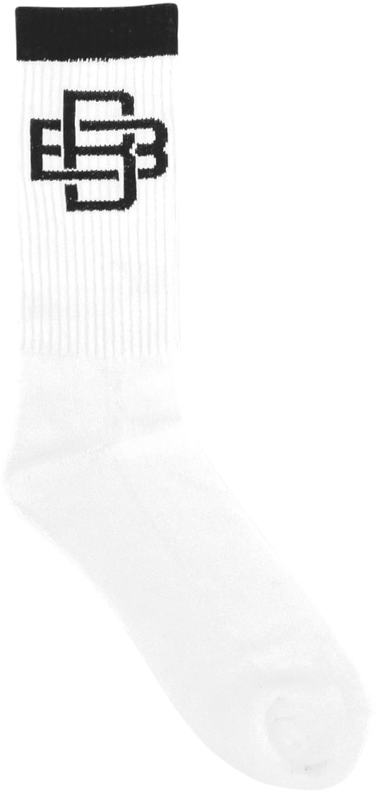 Black Bananas Monogram Socks Wit