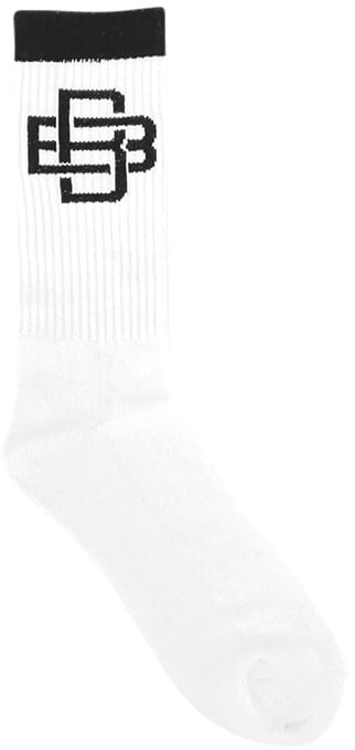 Black Bananas Monogram Socks Wit