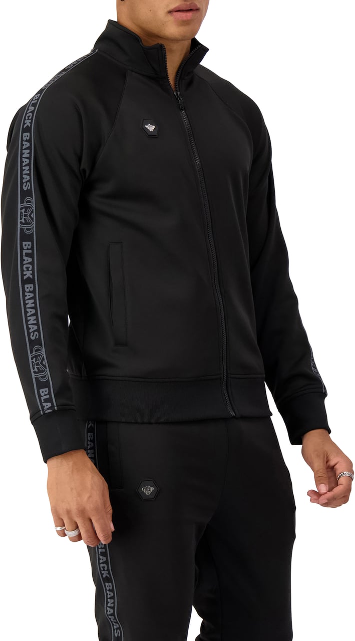 Black Bananas Taped Tracktop Zwart