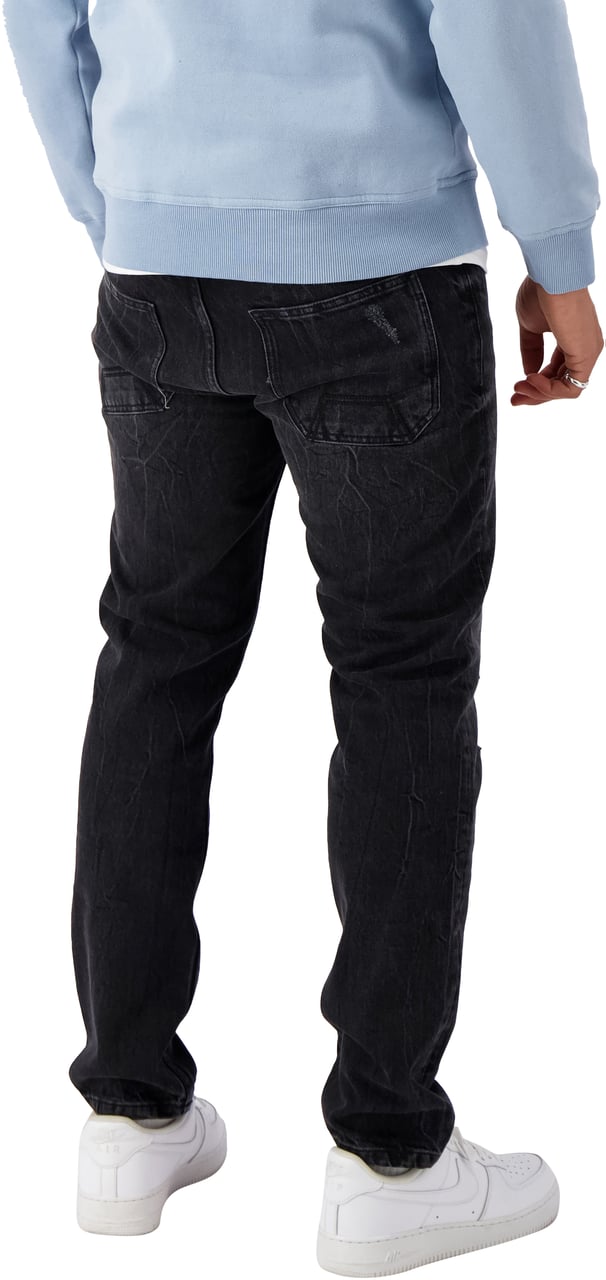 Black Bananas Destroyed Denim Zwart