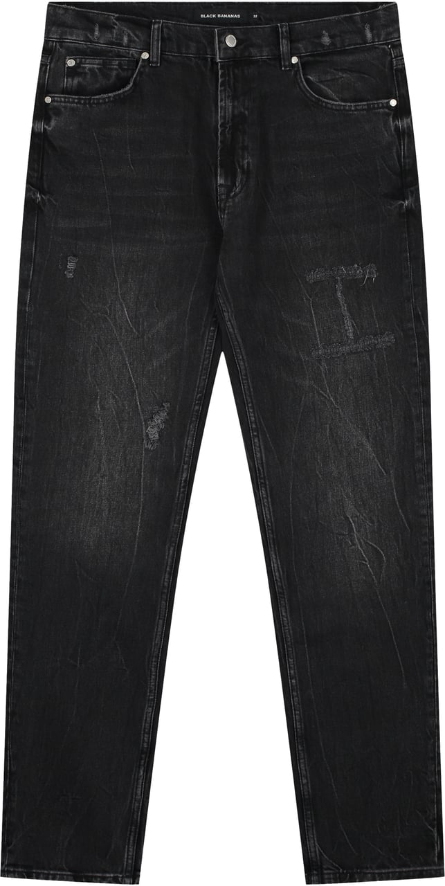 Black Bananas Destroyed Denim Zwart