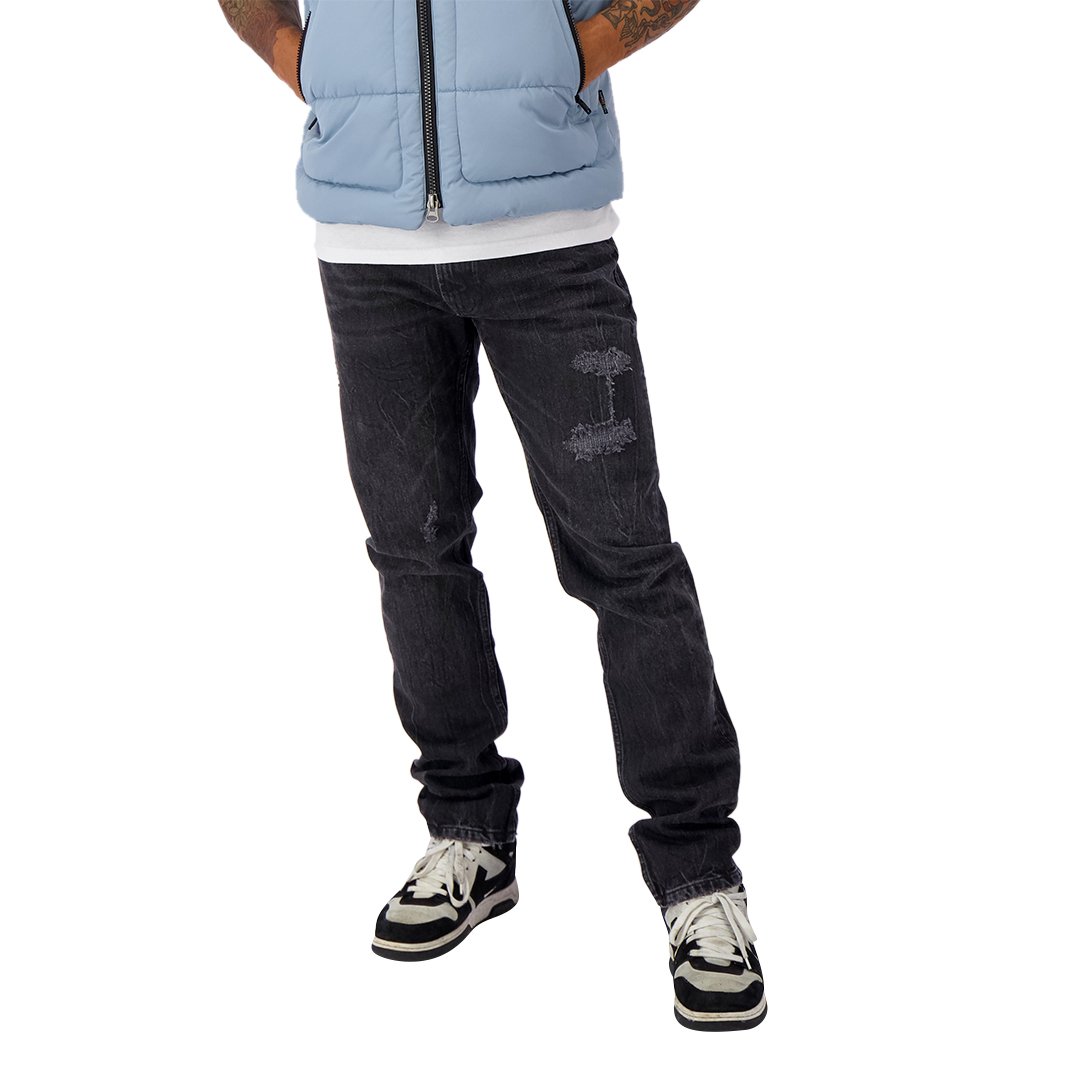 Black Bananas Destroyed Denim Zwart