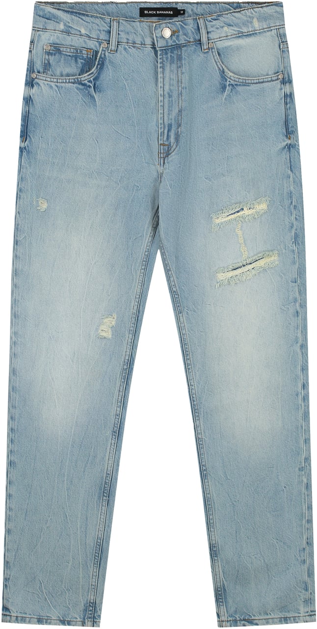 Black Bananas Destroyed Denim Blauw