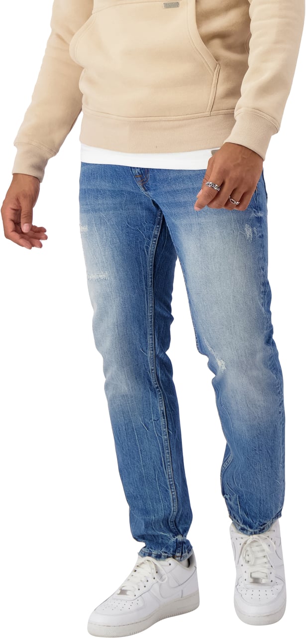 Black Bananas Destroyed Denim Blauw