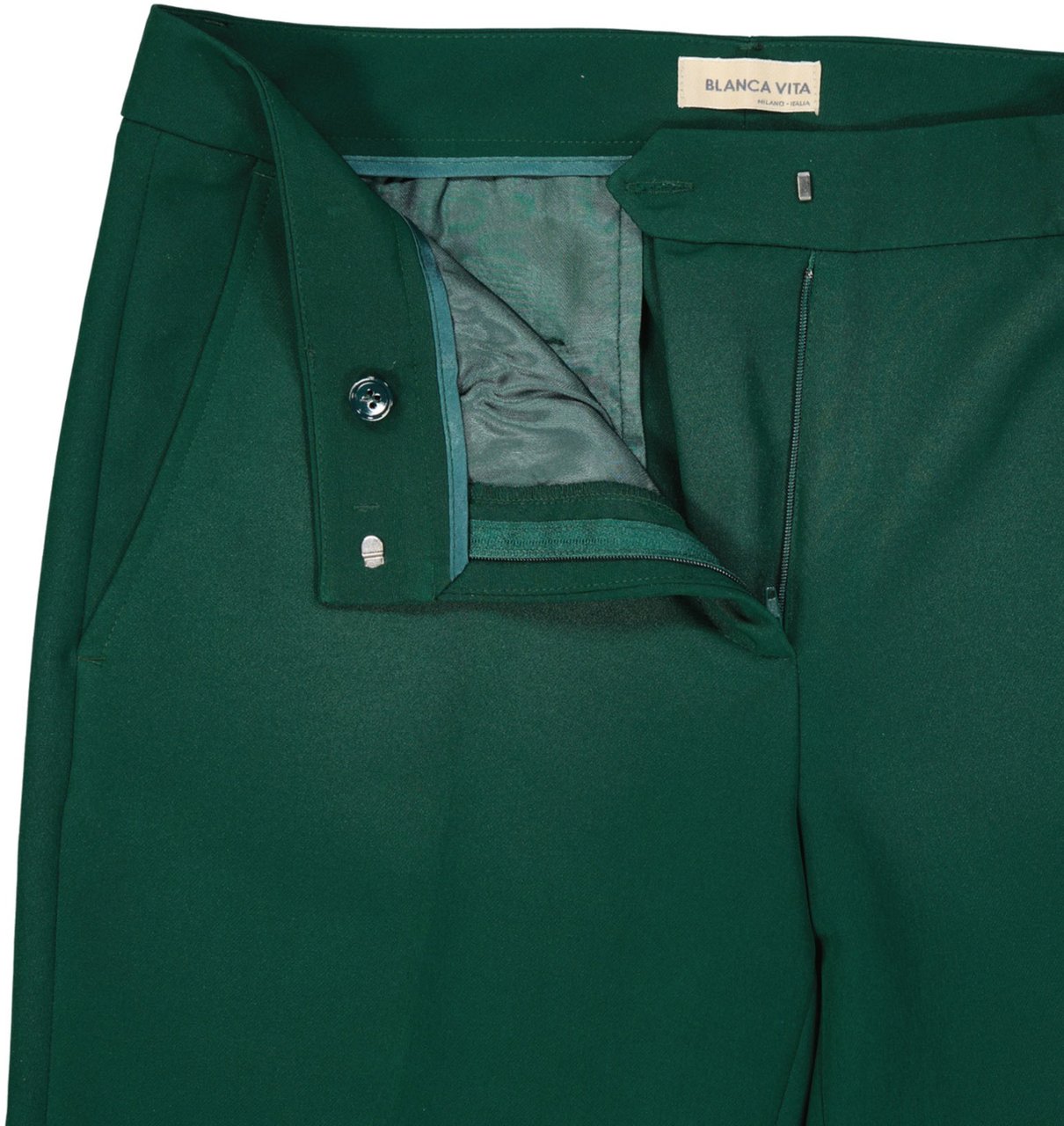 Blanca Vita Blanca Vita Cropped Tailored Trousers Groen