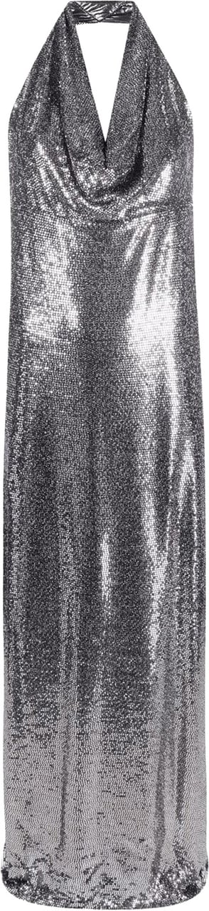 Blanca Vita Blanca Vita Sequin-Embellished Long Dress Zilver