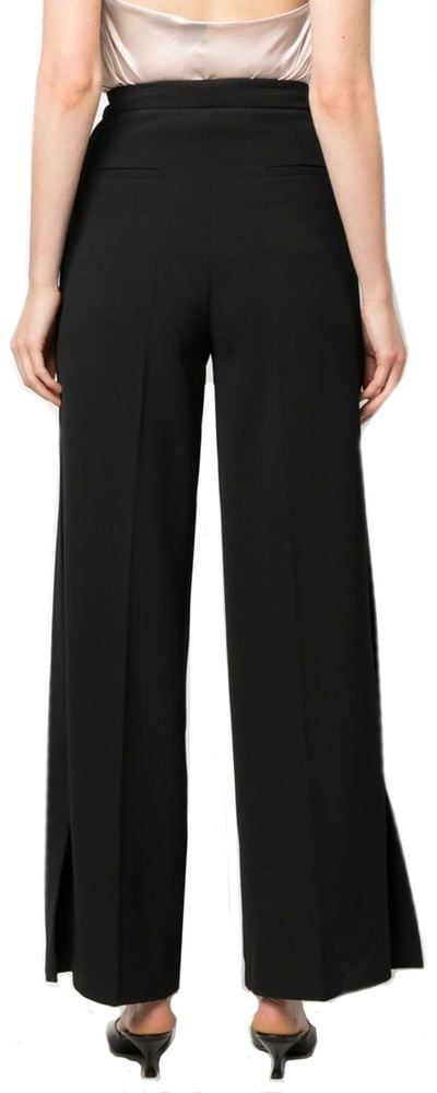 Blanca Vita BLANCA VITA Black Elastane Casual Pants Zwart