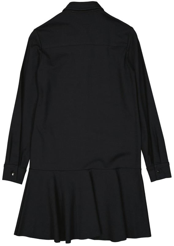 BLANCA VITA Black Elastane Casual Dress Zwart