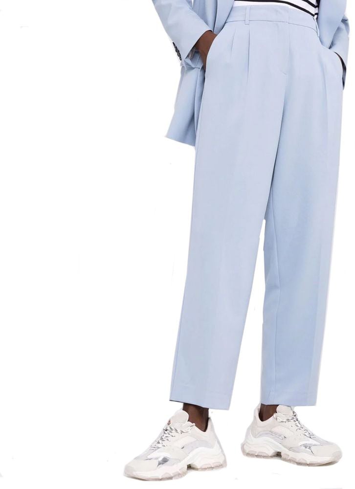 Blanca Vita BLANCA VITA Blue Elastane Dress Pants Blauw