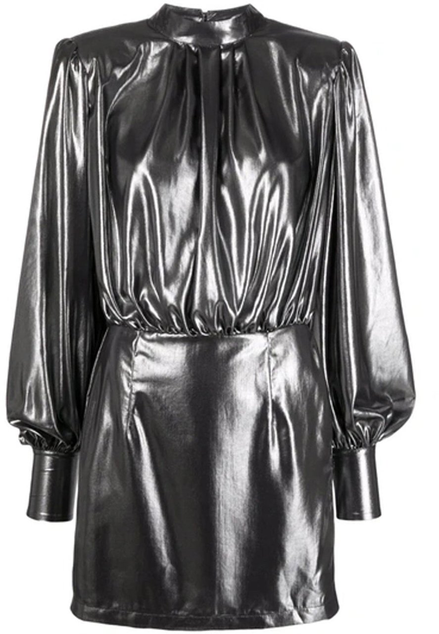 Blanca Vita Blanca Vita Abelia Laminated Mini Dress Zilver
