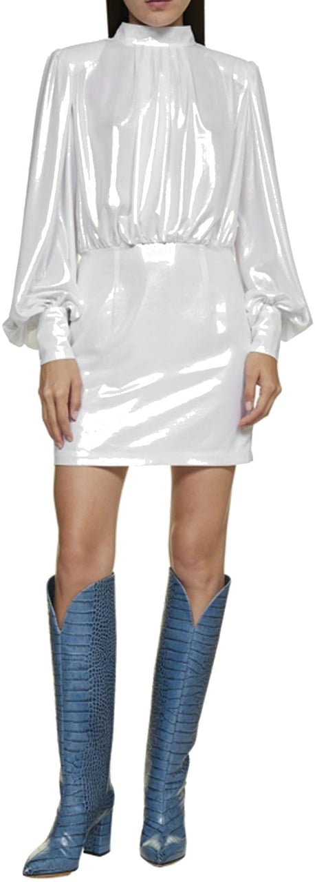 Blanca Vita Blanca Vita Abelia Laminated Mini Dress Wit