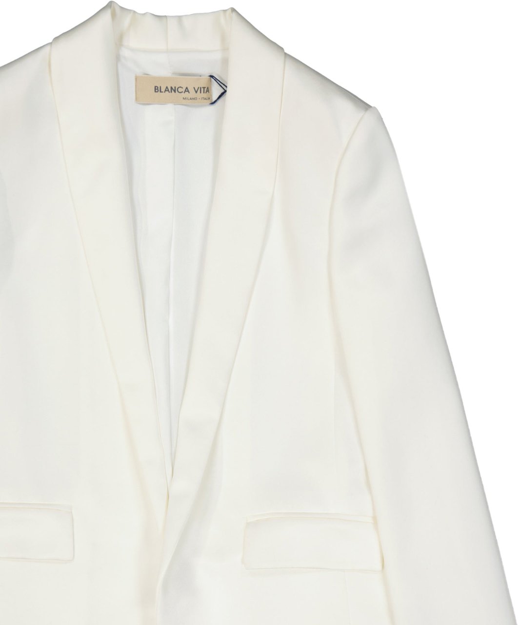 Blanca Vita Blanca Vita Satin Effect Jacket Wit