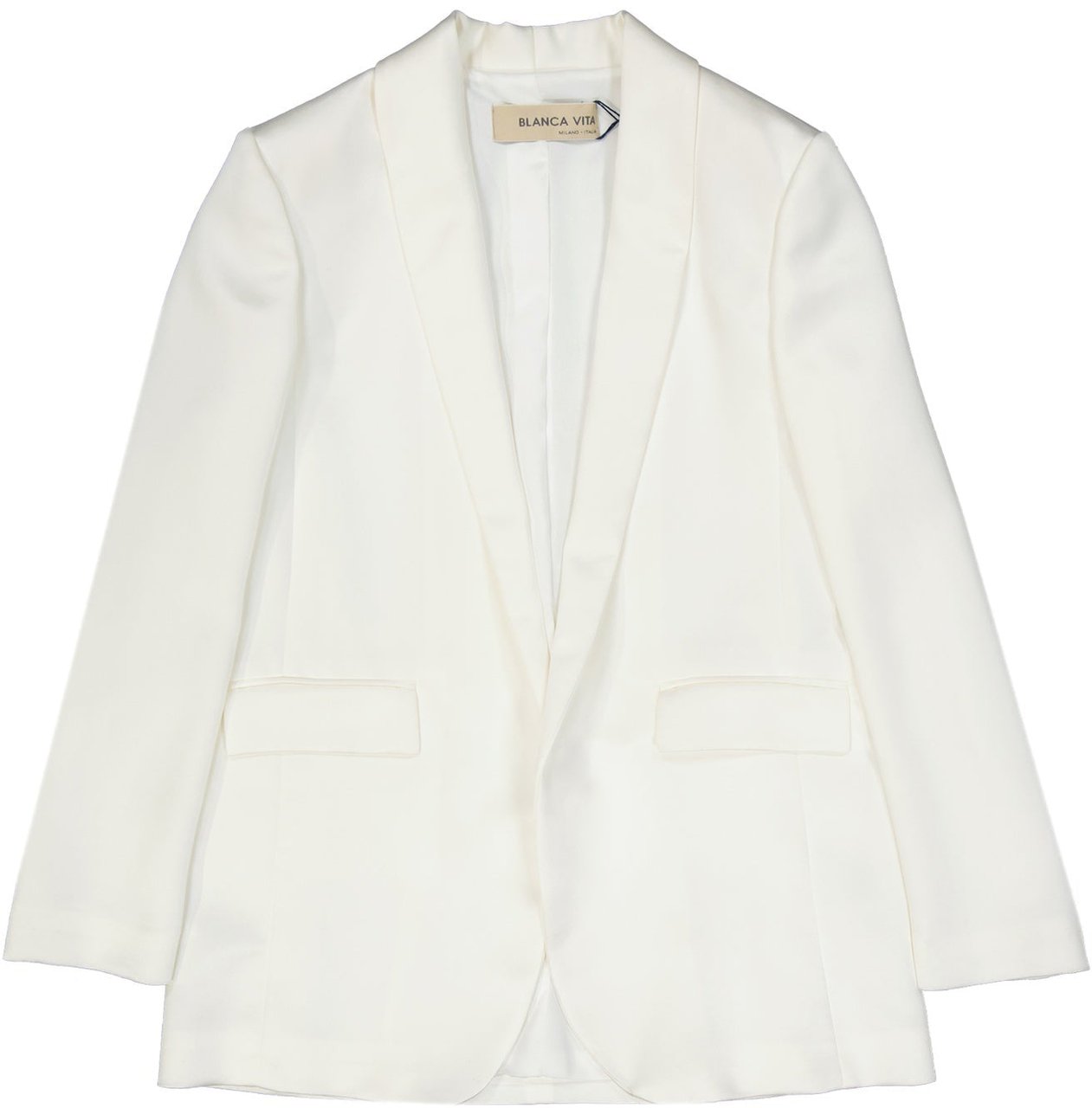 Blanca Vita Blanca Vita Satin Effect Jacket Wit