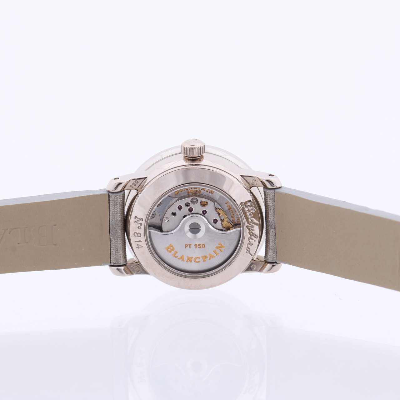 Blancpain Blancpain Lady Bird 814 WG & Leather AT Silver-Face Watch N00062001 92R0A052A Zilver