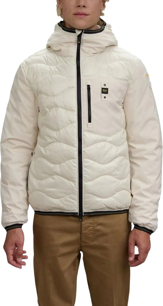 Blauer White Polyamide Shell Jacket Wit