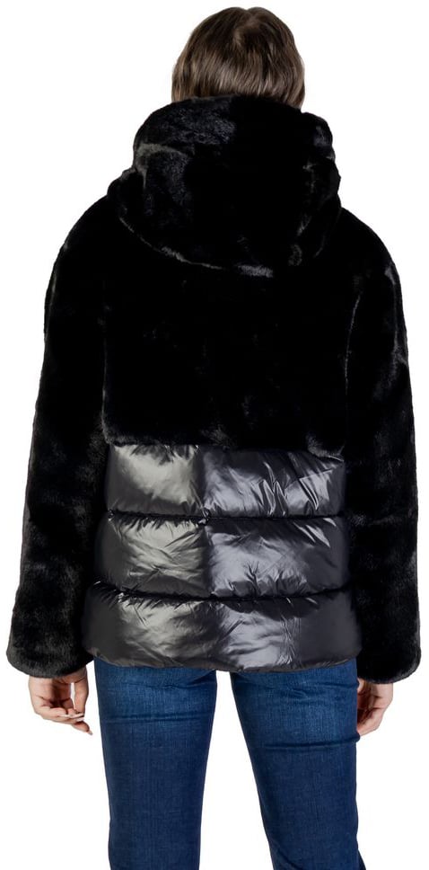 Blauer Black Polyester Coat Zwart