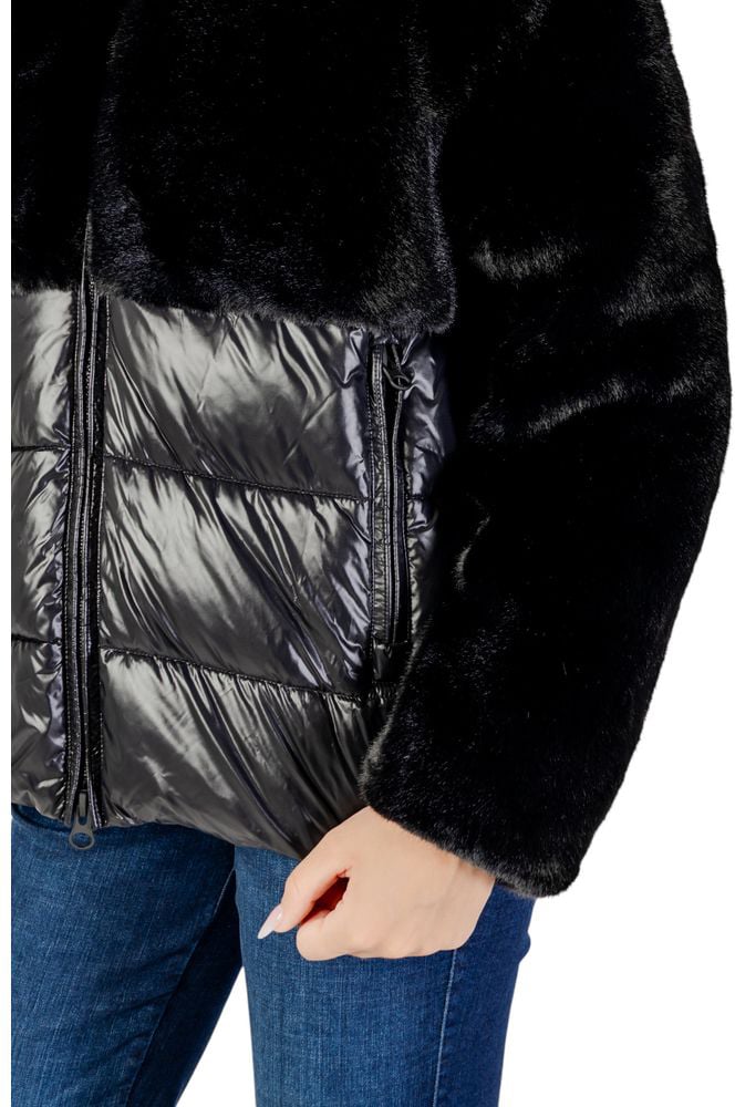Blauer Black Polyester Coat Zwart