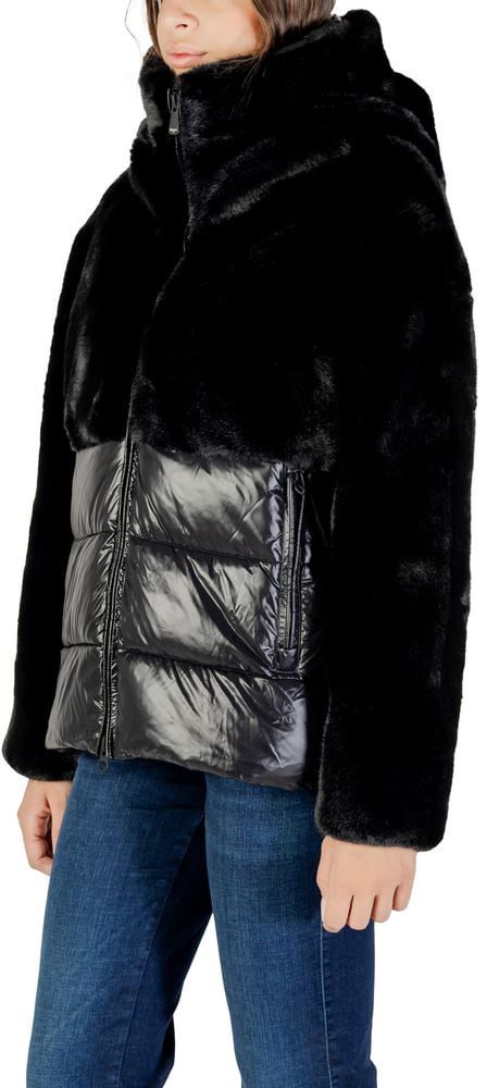 Blauer Black Polyester Coat Zwart