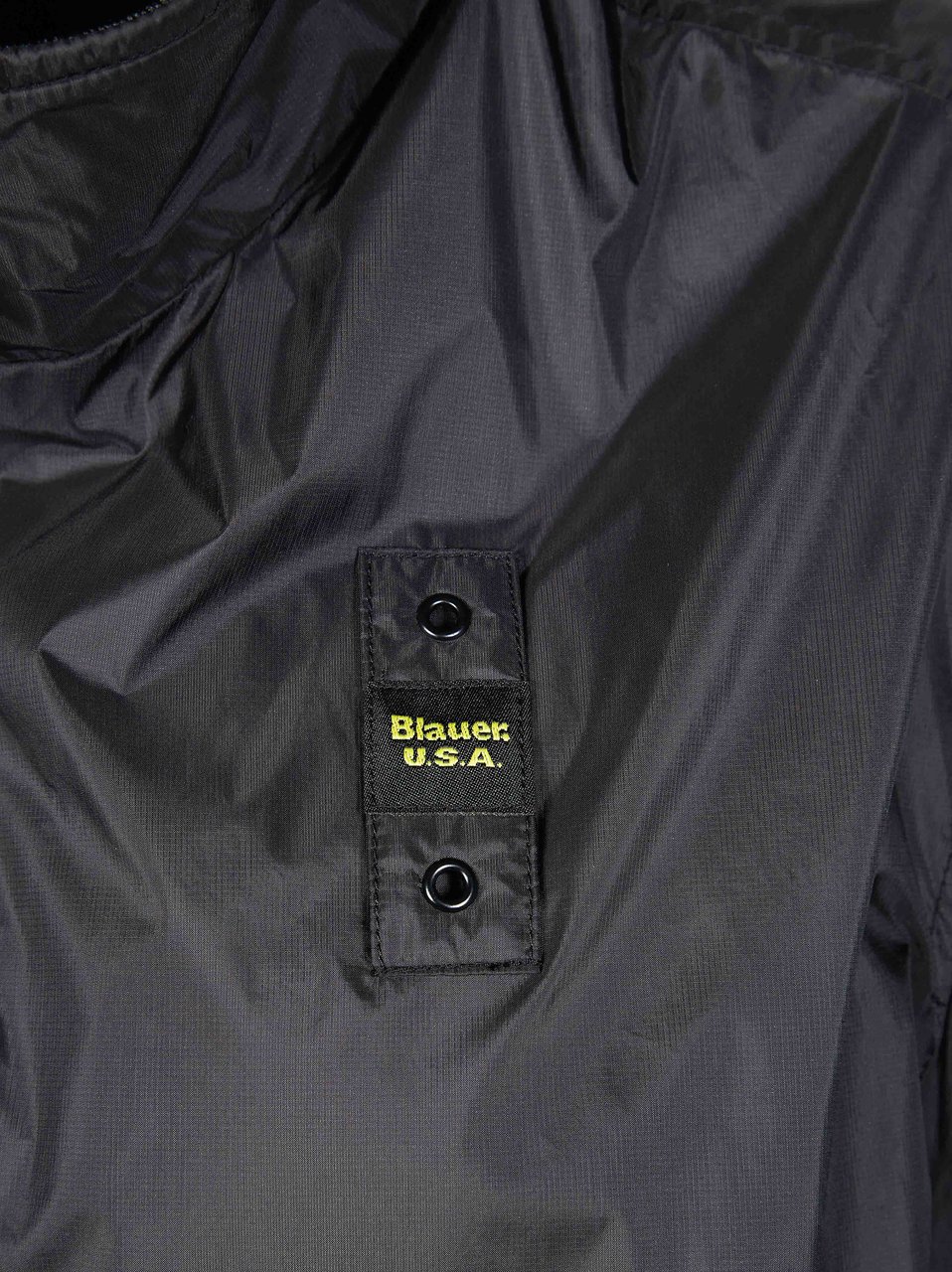 Blauer Bomber Stand Up Collar Smooth Jacket Zwart