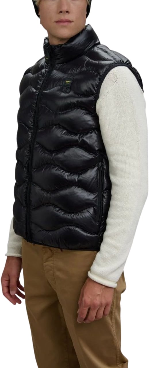 Blauer Black Danny Check Vest Zwart