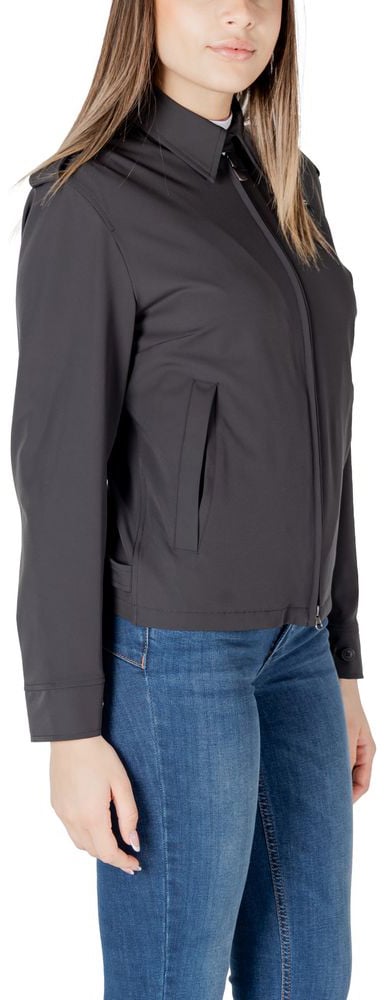 Blauer Black Polyamide Biker Jacket Zwart