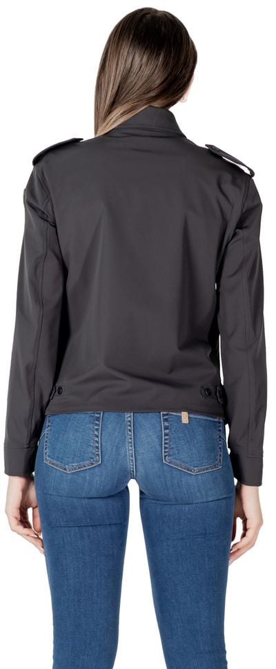 Blauer Black Polyamide Biker Jacket Zwart