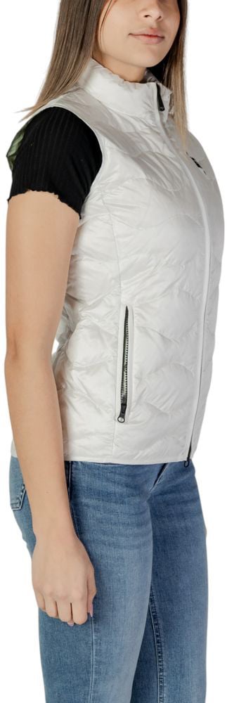 Blauer White Polyamide Sleeveless Jacket Wit
