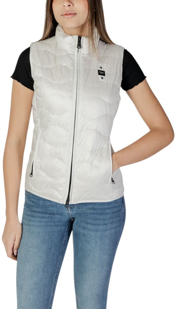 Blauer White Polyamide Sleeveless Jacket Wit