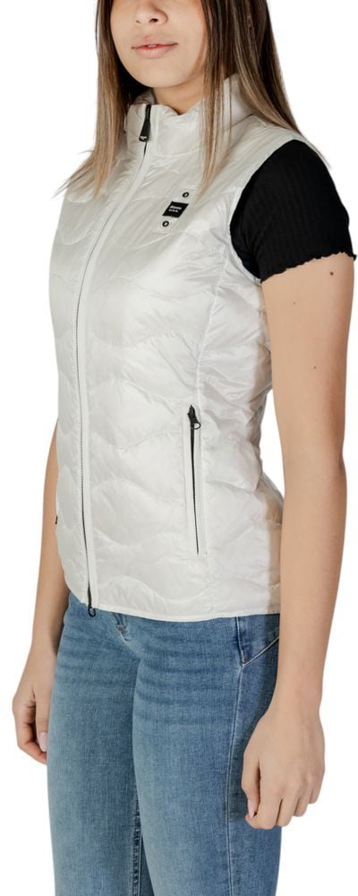 Blauer White Polyamide Sleeveless Jacket Wit