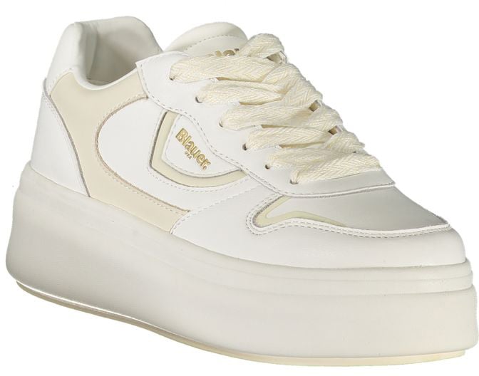 Blauer Bianco Poliuretano Donna Sneaker Wit