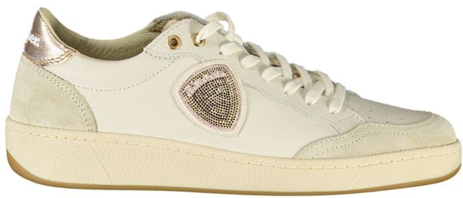 Blauer White Leather Women Sneaker Wit