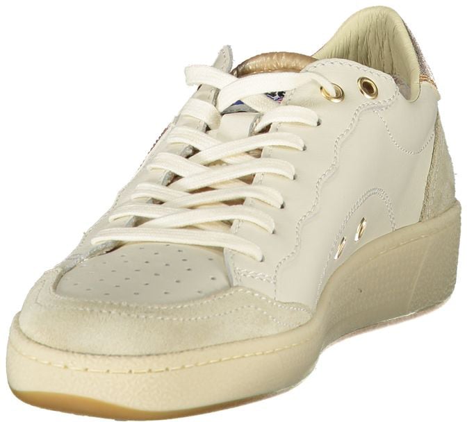 Blauer White Leather Women Sneaker Wit