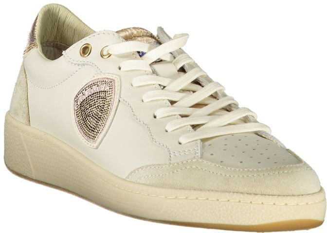 Blauer White Leather Women Sneaker Wit