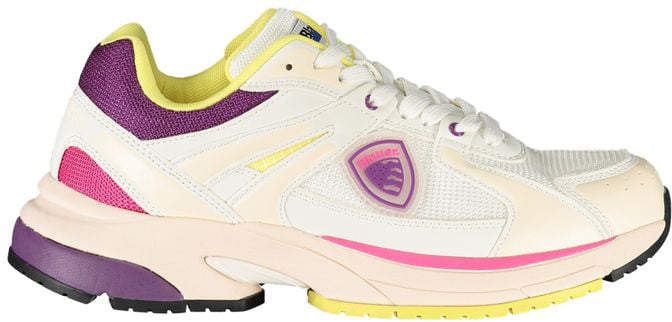 Blauer White Polyurethane Women Sneaker Wit
