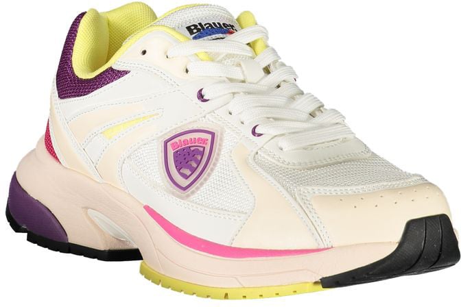 Blauer White Polyurethane Women Sneaker Wit