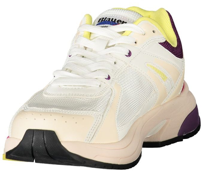 Blauer White Polyurethane Women Sneaker Wit