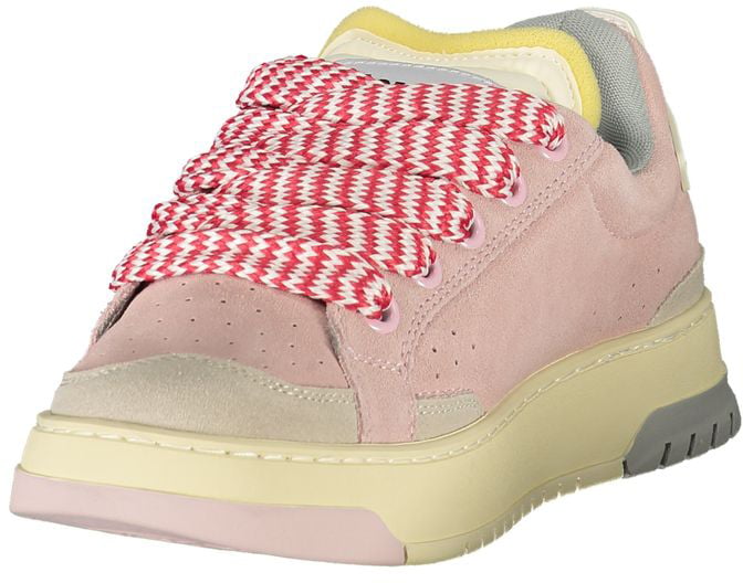 Blauer Rosa Polyurethane Women Sneaker Roze