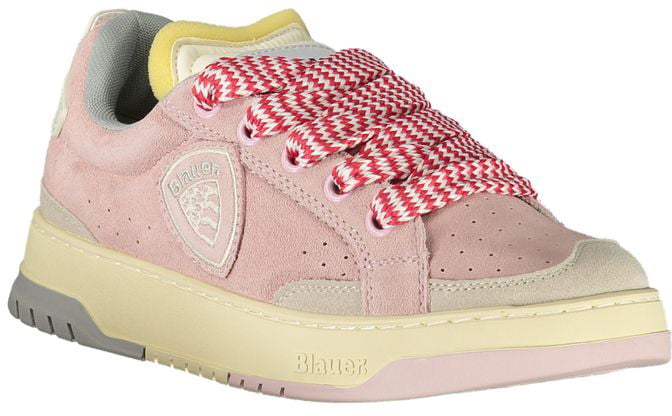 Blauer Rosa Polyurethane Women Sneaker Roze