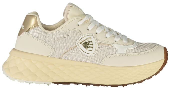 Blauer Beige Leather Women Sneaker Beige