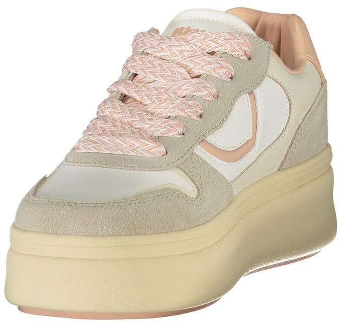 Blauer Bianco Polyurethane Women Sneaker Wit