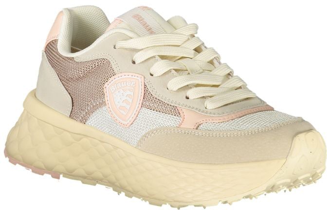 Blauer Beige Polyurethane Women Sneaker Beige