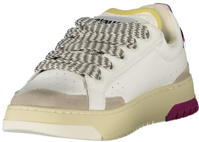 Blauer White Polyurethane Women Sneaker Wit