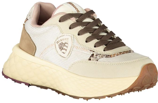 Blauer Beige Leather Women Sneaker Beige