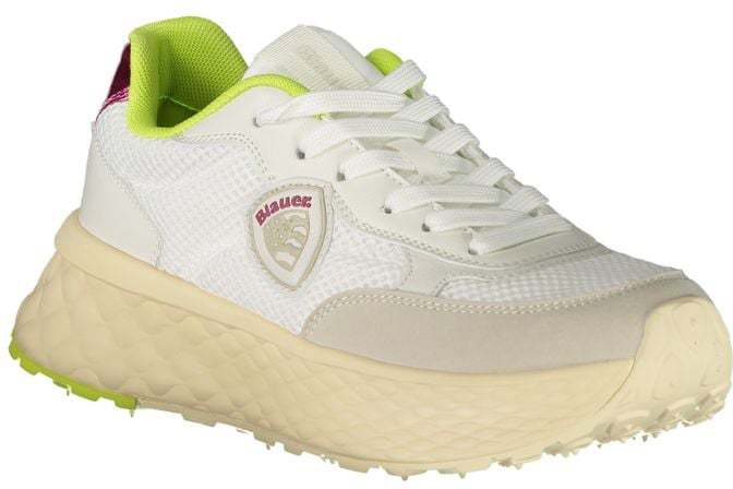 Blauer White Polyurethane Women Sneaker Wit
