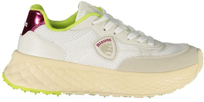 Blauer White Polyurethane Women Sneaker Wit