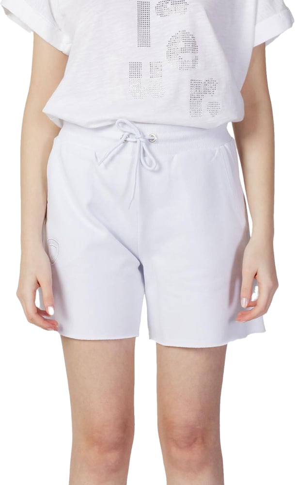 Blauer White Cotton Shorts Wit
